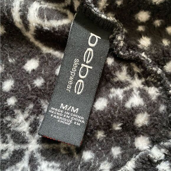 Bebe Robe Black White Women’s Size Medium No Belt - Picture 10 of 11